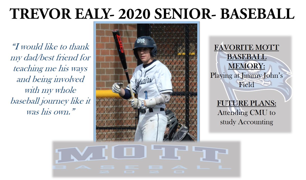 Waterford Athletics (@wsdathletics) on Twitter photo 🎓SENIOR RECOGNITION🎓- TREVOR EALY! Thank you for your contribution to your ⚾️baseball⚾️ program, and best of luck! <a href="/WSDNews/">Waterford Schools</a> <a href="/WM_CorsairsBSB/">Corsairs Baseball</a> <a href="/WaterfordMott/">Waterford Mott</a> 🎓SENIOR RECOGNITION🎓- TREVOR EALY! Thank you for your contribution to your ⚾️baseball⚾️ program, and best of luck! <a href="/WSDNews/">Waterford Schools</a> <a href="/WM_CorsairsBSB/">Corsairs Baseball</a> <a href="/WaterfordMott/">Waterford Mott</a>