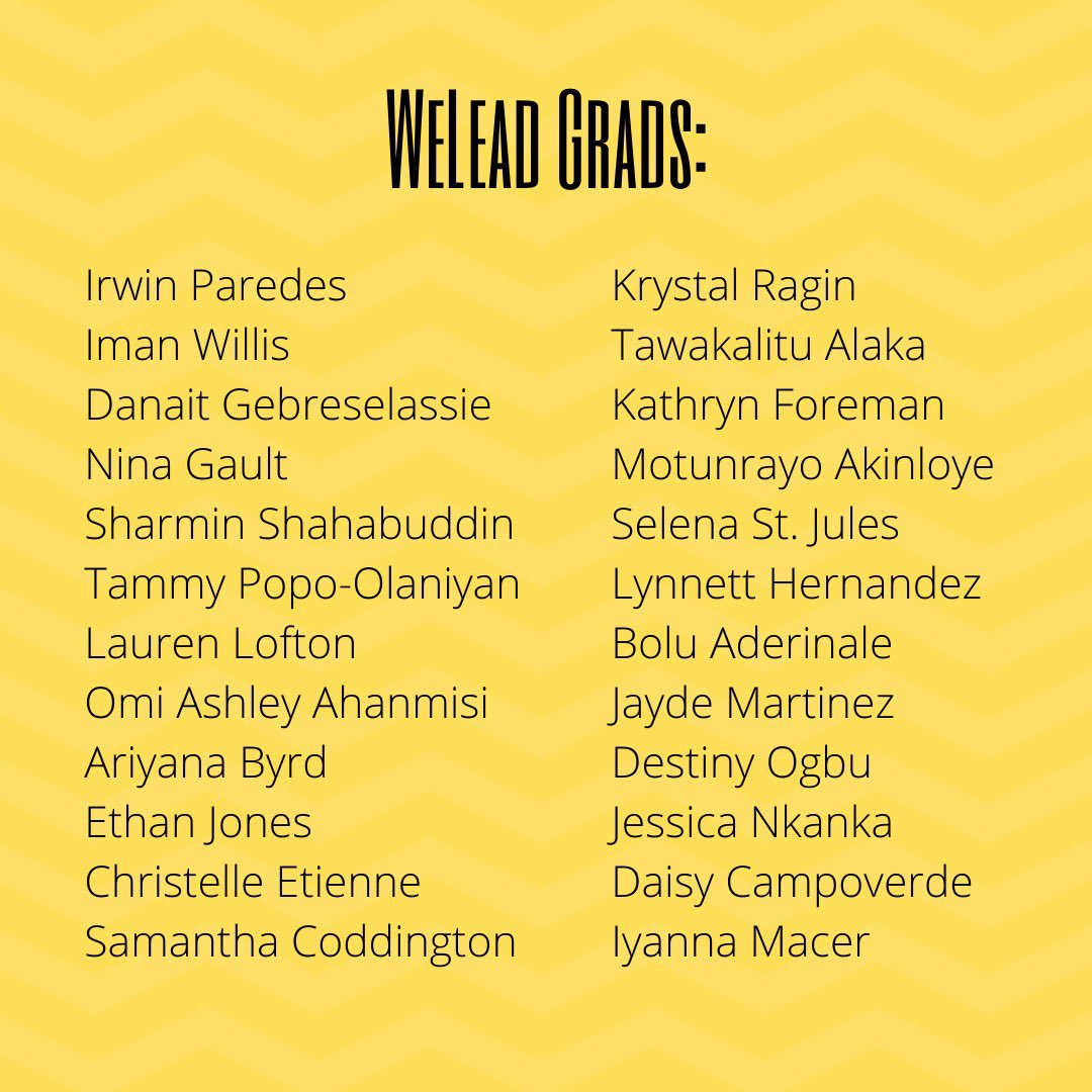 leadatTU_'s tweet photo. Even though we couldn’t have our formal Leadership Graduation! We still wanted to celebrate all these individuals who completed our ILead and WeLead series! The work we do is inspired and uplifted by you all and all the others who joined us this semester! 🥳💛 Congratulations!! https://t.co/XwFbEiMkCa
