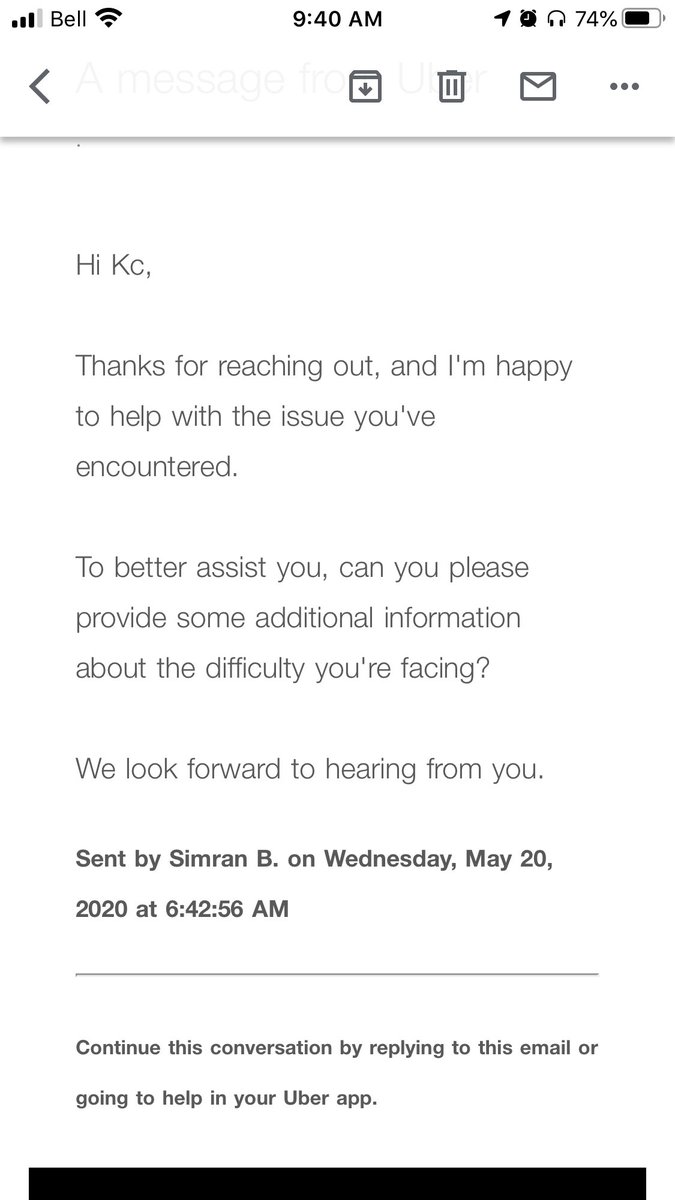 Uber Support Karimacatherine We Absolutely Want To Follow Up Right Away Karimacatherine We Ve Been Back In Touch With Additional Information Within Your Email Thread Feel Free To Follow Up There