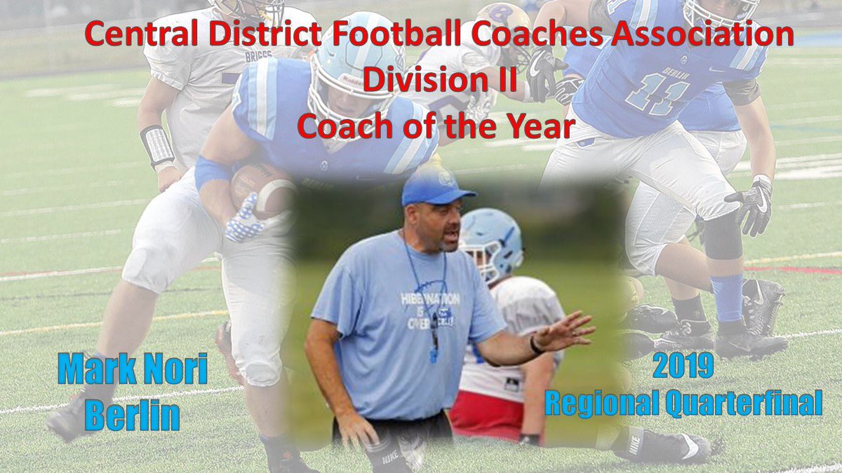 Congratulations to <a href="/MarkNori71/">Mark Nori</a> of <a href="/Berlin_Bears_FB/">Berlin Bears Football</a> on being selected as the Central District Football Coaches Association Division II Coach of the Year