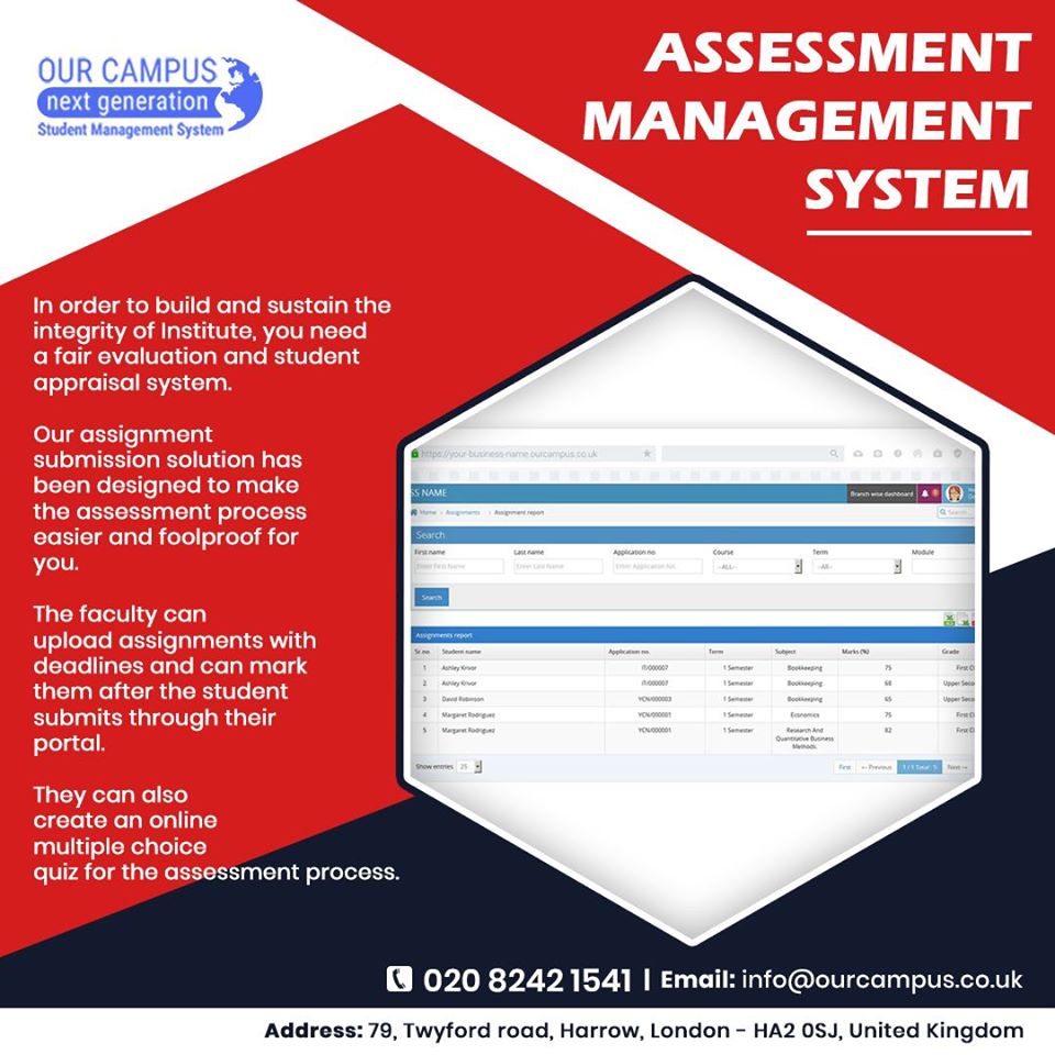 OurCampusUK's tweet photo. Assessment Management System - Our Campus

Call 020 8242 1541 for more details.
Email us at: info@ourcampus.co.uk
https://t.co/rdygTXrSKa

#AssessmentManagementSystem
#StudentAssessmentManagementSystem #ReportCard
#AssessmentManagementSoftware #Exam 
#StudentManagementSoftware https://t.co/DGGOZurtqy