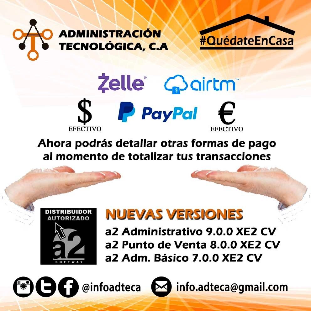 InfoAdteca's tweet image. 💥Nuevas versiones💥
Actualiza tu aplicación a2softway.

Comunícate con nosotros para más información 🤳🏼

Somos #administraciontecnologica #a2 #a2softway #soportetecnico #maracaibo