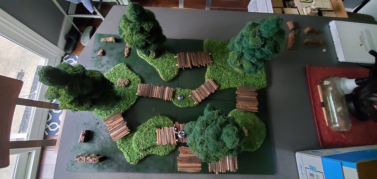jearrington's tweet photo. Hello denizens of the Eightpoints! As an addon/follow-up to my #DogsofWarcry #Warcry modular board, I made a swamp board which can stand alone or be integrated!  #Warcrywednesday. https://t.co/8pzzB7LilT