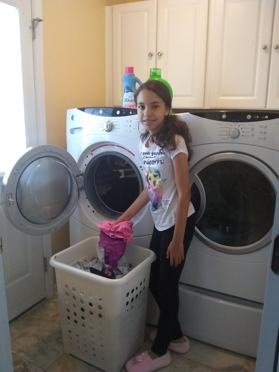 WME_4th_5th's tweet photo. Tedlin is helping out around the house! #DoGoodFromHome
#WilsonsMillsES
#MustangPride https://t.co/VN2FtBpHFF