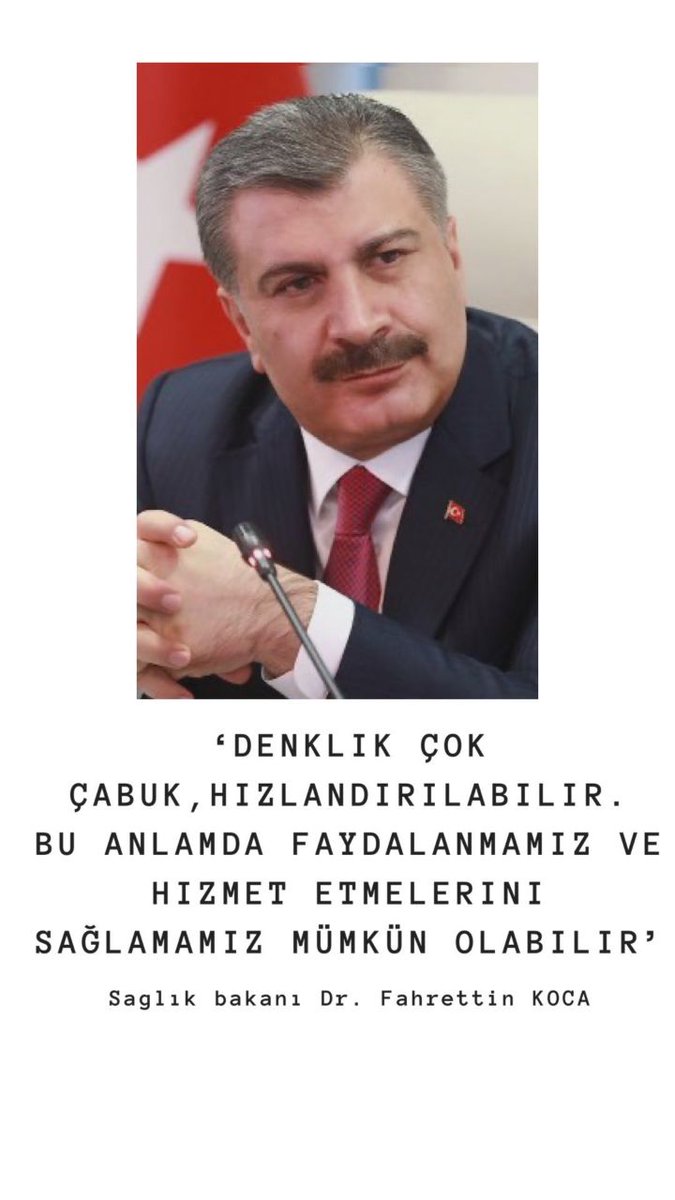 <a href="/FarukKelestimur/">Faruk Keleştimur</a> Stajla DoktorlaraDenklik 🇹🇷🩺 <a href="/RTErdogan/">Recep Tayyip Erdoğan</a> <a href="/Akparti/">AK Parti</a> <a href="/tcbestepe/">T.C. Cumhurbaşkanlığı</a> <a href="/saglikbakanligi/">T.C. Sağlık Bakanlığı</a> <a href="/drfahrettinkoca/">Dr. Fahrettin Koca</a> <a href="/senelyediyildiz/">Opr. Dr. Şenel Yediyıldız</a> <a href="/mhptbmm/">mhptbmm</a> <a href="/m_ilicali/">Prof.Dr.Mustafa ILICALI 🟢 🇹🇷</a>  <a href="/fahrettinaltun/">Fahrettin Altun</a> <a href="/ahmethamdicamli/">Ahmet Hamdi Çamlı</a> <a href="/TBMMresmi/">TBMM</a> <a href="/TBMMGenelKurulu/">TBMM Genel Kurulu</a> <a href="/ABBaskanligi/">T.C. Dışişleri Bakanlığı Avrupa Birliği Başkanlığı</a> <a href="/Ahaber/">A Haber</a> <a href="/cnnturk/">CNN TÜRK</a> <a href="/akittv/">AKİT TV</a> <a href="/euronews_tr/">euronews Türkçe</a> <a href="/tvnetSonDakika/">TVNET Son Dakika</a> <a href="/mehmedmus/">Dr. Mehmet Muş</a>