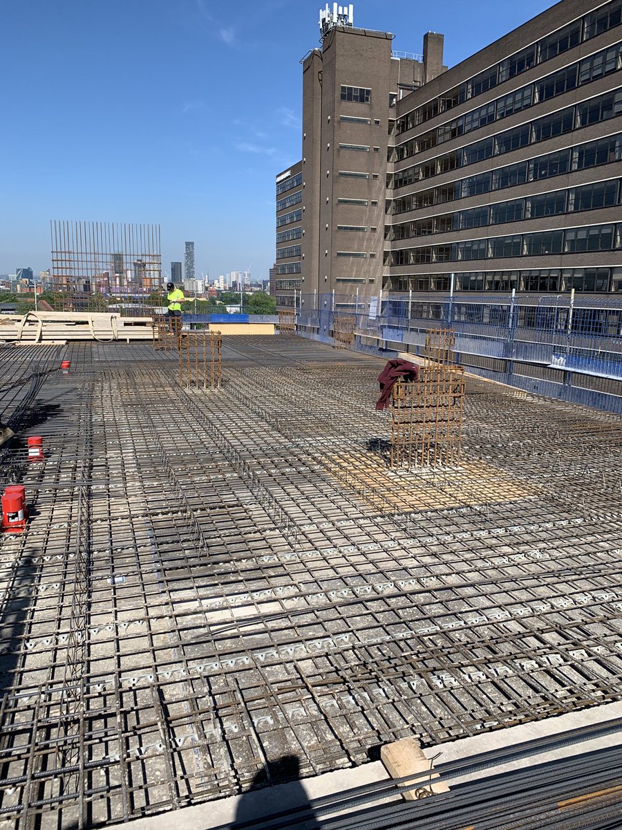 DomisLtd's tweet photo. 1 floor to go! Apartments underway too. Glorious sunshine. Stunning view across to ⁦@ManUtd⁩. ⁦@CERT_property⁩ ⁦@civicengineers⁩ ⁦⁦@LRW_Architects⁩ https://t.co/bKWJ4GTZr2