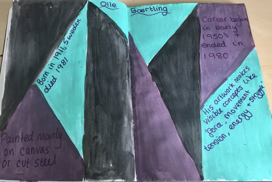 Art_Edu_Online's tweet photo. Student work: artist research page for our product design project. Using Tate artists to influence our designs. #interhigh #interhighart #productdesign #graphicdesign #artistresearch #visualresearch @InterHighED https://t.co/6i9Oij587Z