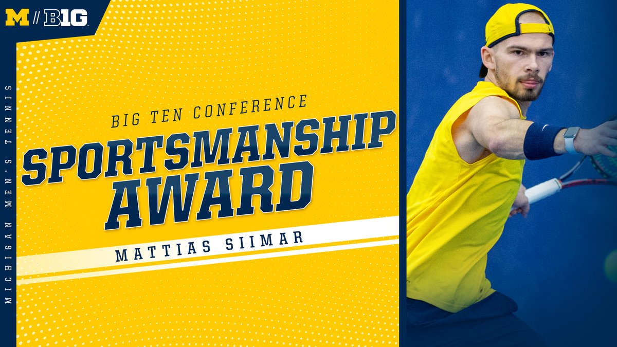 Congrats Mattias Siimar on wining the Big Ten Sportsmanship Award!

#GoBlue〽️