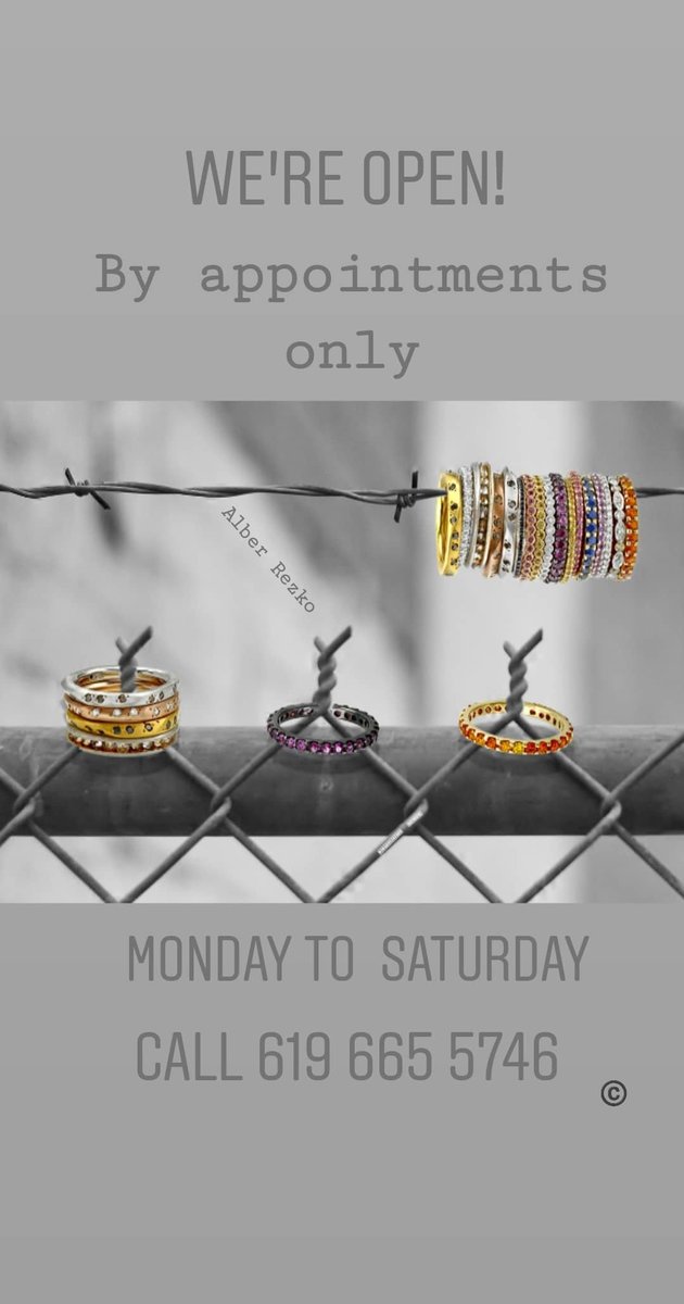 alberrezko's tweet photo. We are open by appointment only 
Call 619 665 5746 https://t.co/2uNrqqOOD1