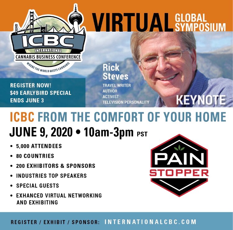 ThePainStopper's tweet photo. Register TODAY for the @internationalcbc Virtual Symposium held on June 9th (10am - 3pm PST). The cost is $49 until June 3rd. I hope to see you there! #cbdoil #painrelief #supplements #edibles #backpain #cannabinoids #stopopioids #noopioids #austin #killeen #texas #thepainstopper https://t.co/DuMntY5q2N