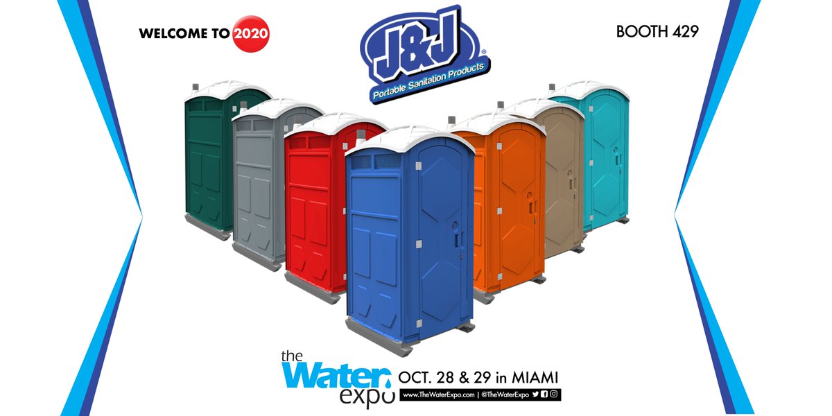 TheWaterExpo's tweet photo. Moving forward to better serve you, mark your calendar for The Water Expo 2020, rescheduled to October 28th and 29th! 
Proud to showcase J&amp;J Chemical Co. Visit them in booth 429 October 28th and 29th.  #portablesanitation #TheWaterExpo #TWE2020 #sanitariosportatiles #portapotty https://t.co/LrDDt1IPAv