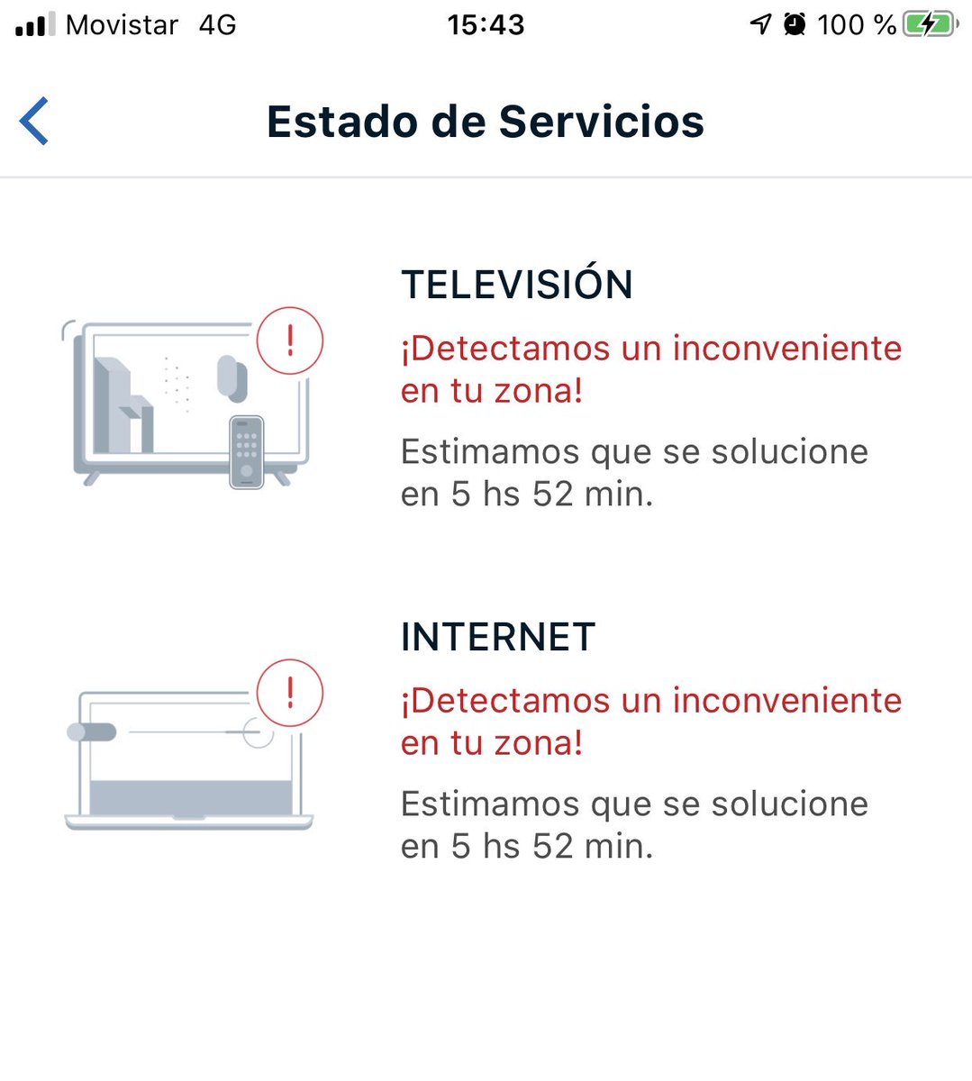 ronrod10's tweet photo. @CableFibertel y si ahora esto nuevamente. En aislamiento obligatorio este servicio es básico para poder seguir trabajando. Esto ya no es para entretenimiento. 13hs el lunes y hoy cuantas serán? Vergonzoso! Me pidieron mi DNI en mi queja del lunes pero nadie me llamo https://t.co/8gdRJq1w84