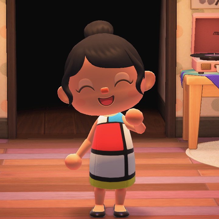 jess_waa's tweet photo. Yves Saint Laurent Dress from the "Mondrian Collection" of 1965. Dress inspired on Mondrian's painting "Composition II en rouge, bleu et jaune". Hope you like it! #AnimalCrossingNewHorizions #AnimalCrossing #ACNH #ACQR #PietMondrian #Mondrian #YSL #QRCode #ACNHdesings https://t.co/wMGjxr4ewM