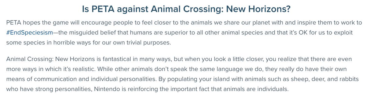 PETA tweet media
