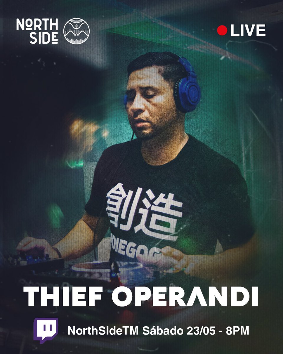 northside_tm's tweet image. Este Sábado 23 damos inicio a nuestras Live Sessions atraves de Twich, vayan a seguirnos y preparen sus juguetes en casa 🏡 para que bailemos juntos en la distancia, inaugurando estas sesiones tenemos al representante del norte @ThiefOperandi y a nuestro principe @SauloPaul 🔥👾