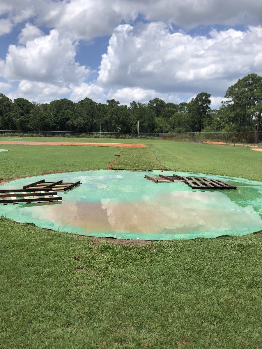 FPWbaseball's tweet photo. The new sod is down.  Time to grow and fill in.  Will be so much better! https://t.co/y5IJv4JIg0
