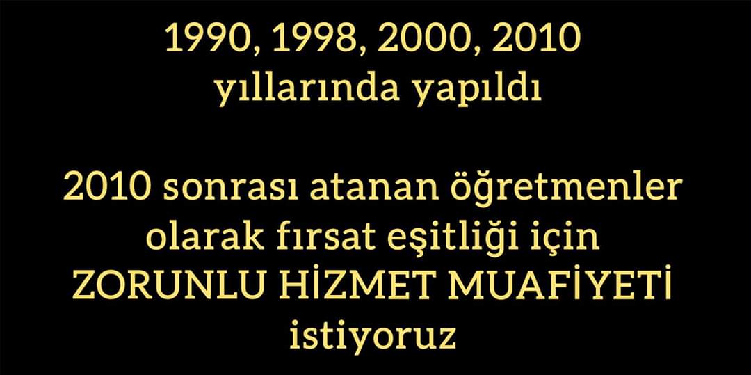 Ihsan ASA (@ihsanasa1) on Twitter photo 10yılda bir yapılan ve teamül haline gelen Zorunlu Hizmetin zamanı gelmedi mi? 2010 ve Sonrasnda atanan öğretmenler olarak sizlerdn müjdeli haberlr bekliyorz <a href="/ziyaselcuk/">Ziya Selçuk</a> <a href="/safran1958/">Mustafa SAFRAN</a> <a href="/tcbestepe/">T.C. Cumhurbaşkanlığı</a> @hmzaydg <a href="/TalipGeylan06/">Talip Geylan</a> <a href="/_aliyalcin_/">Ali YALÇIN</a> ZorunluyaBayram MüjdesiAf 10yılda bir yapılan ve teamül haline gelen Zorunlu Hizmetin zamanı gelmedi mi? 2010 ve Sonrasnda atanan öğretmenler olarak sizlerdn müjdeli haberlr bekliyorz <a href="/ziyaselcuk/">Ziya Selçuk</a> <a href="/safran1958/">Mustafa SAFRAN</a> <a href="/tcbestepe/">T.C. Cumhurbaşkanlığı</a> @hmzaydg <a href="/TalipGeylan06/">Talip Geylan</a> <a href="/_aliyalcin_/">Ali YALÇIN</a> ZorunluyaBayram MüjdesiAf