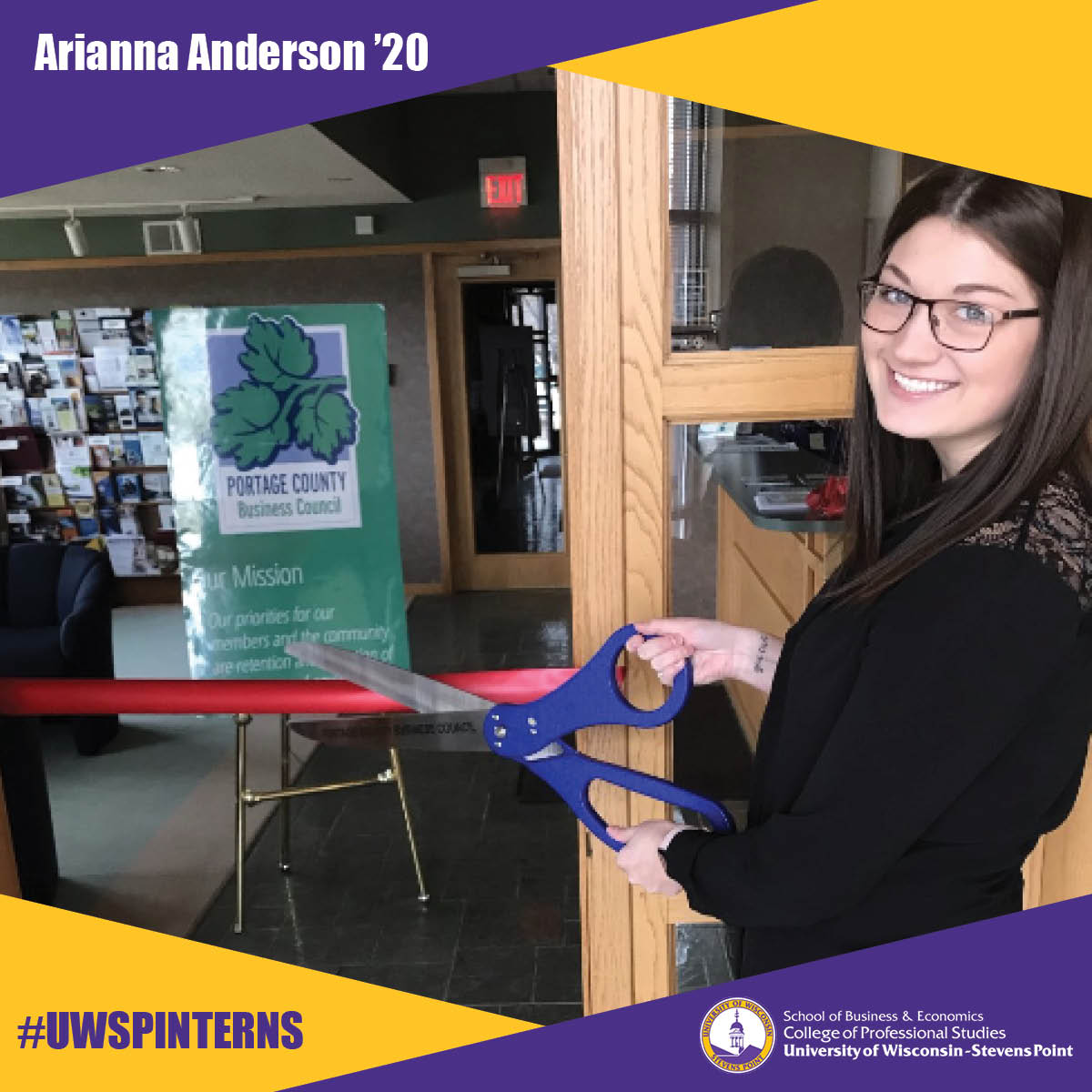 UWSPcps's tweet photo. #UWSPinterns: Arianna Anderson '20 | Business Administration-Entrepreneurship (@uwspbusiness) | @PoCoBiz | Intern https://t.co/smDY4LB5AD #UWSP https://t.co/f7UFnRF4UJ