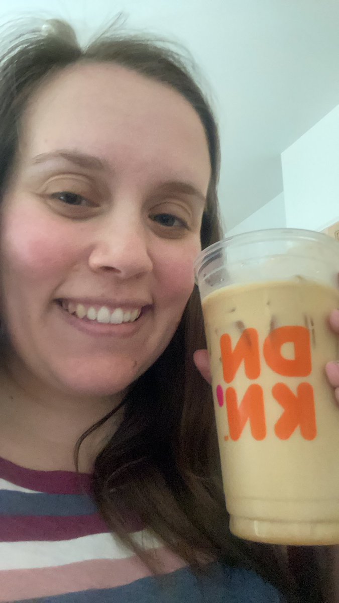 MakeMusicWithYi's tweet photo. My Dunkin’ and I are ready to watch the Virtual Talent Show! #longwoodelement https://t.co/4qROMkTQ0M