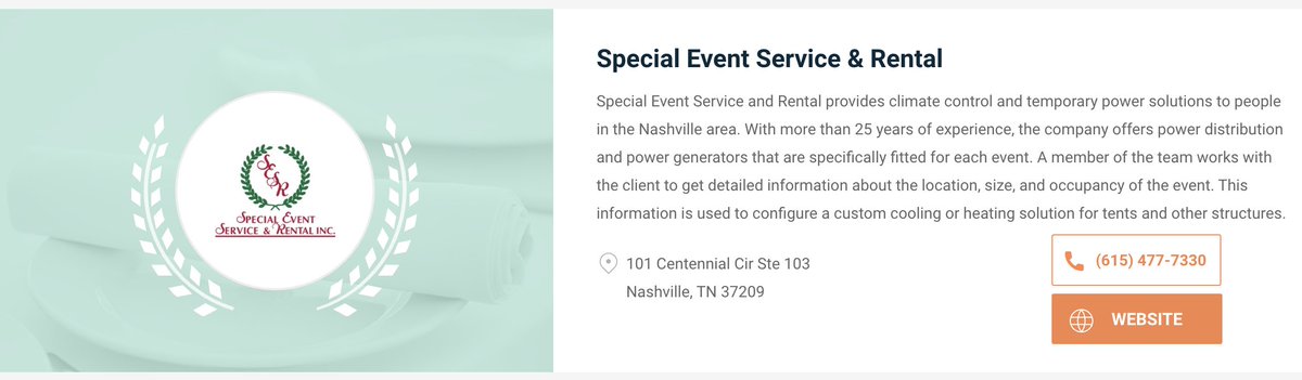 SESRNational's tweet photo. Out of 143 event rental companies in Nashville, TN, SESR has been selected in the top 12!

https://t.co/pdCw8WgTF6 https://t.co/ClAfBYCBQi