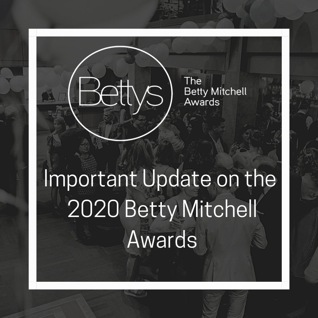 An update from the Betty Mitchell Award’s Board of Directors In Response to COVID-19. Visit our website for our full statement: bit.ly/2TmH7tA