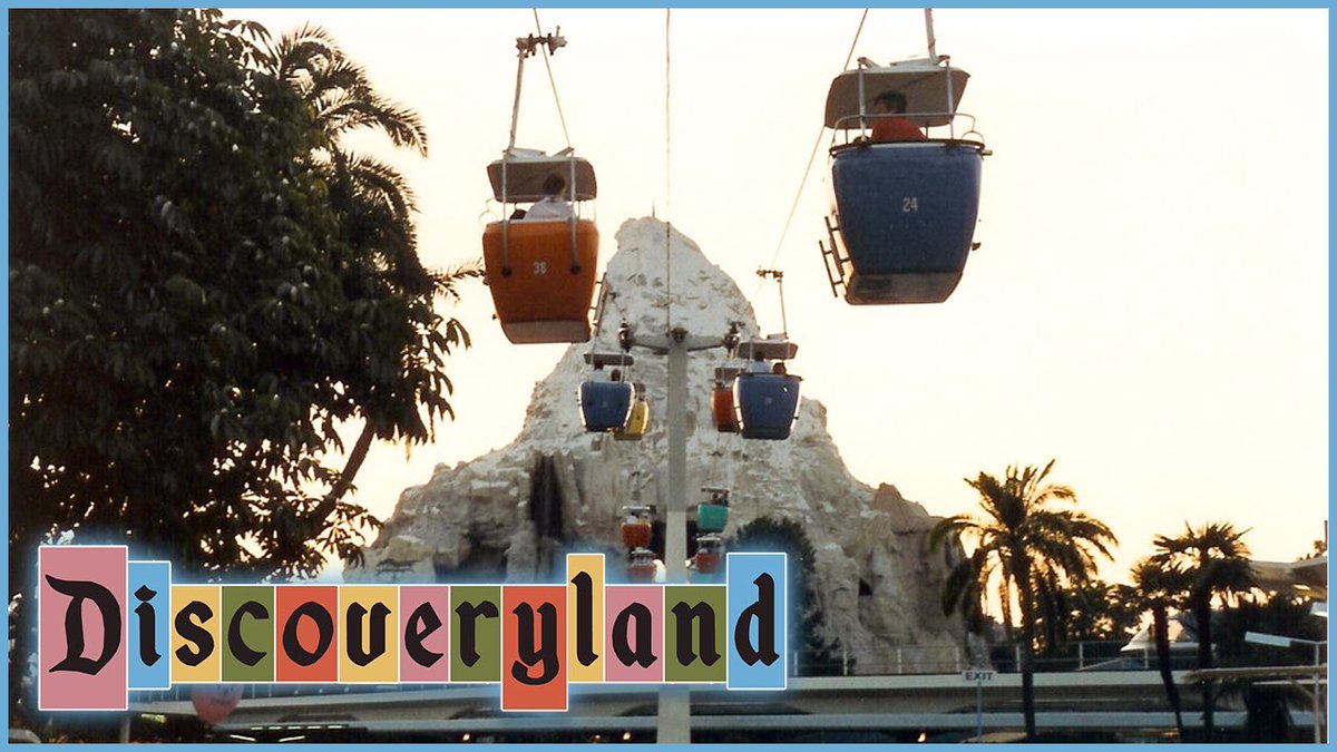DiscoverylandVC's tweet photo. New episode! Once upon a time, #Disneyland guests could travel from one end of the park to the other by air. For 38 years, the Von Roll 101 #Skyway provided aerial transportation from Fantasyland to Tomorrowland &amp; vice versa.

https://t.co/11cy9WwboW https://t.co/Aqmo9sDt9S