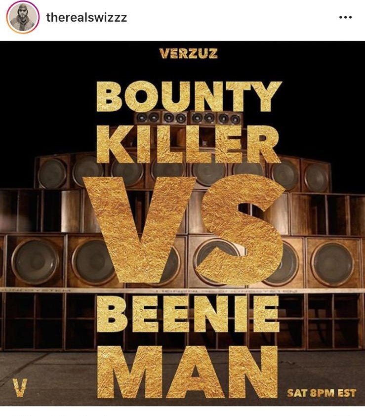 The_Malaika's tweet photo. THIS WEEKEND IT'S GOING TO BE EPIC 📣📣📣📣 Reposted from @verzuztv MEMORIAL DAY WEEKEND 5/23 🚨🚨🚨@grunggaadzilla vs @kingbeenieman 🇯🇲🇯🇲🇯🇲 Sound Clash edition🚨You ready?!? #VERZUZ - #bountykiller #beenieman #Dancehall #reggae #soundclash #verzus https://t.co/52Z8d16ncJ