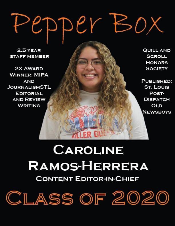 RHSPepperBox's tweet photo. Pepper Box 2020 Senior Shoutout - Day 8

Caroline Ramos-Herrera and Chloe Pagan! Great work you guys 🌟 https://t.co/nTFDriemxv