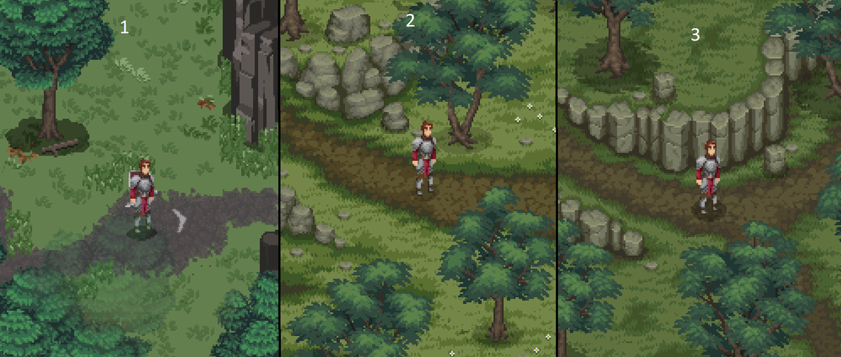 J2D_Interactive's tweet photo. Hey guys,
we have again improved our environmental graphics. Here is again the whole process from the beginning (1) over (2) to the current final version (3). What do you think about it?
#gamedev #indiedev #pixel #indie #pixelart #just2d #drova https://t.co/HpB82DsO56