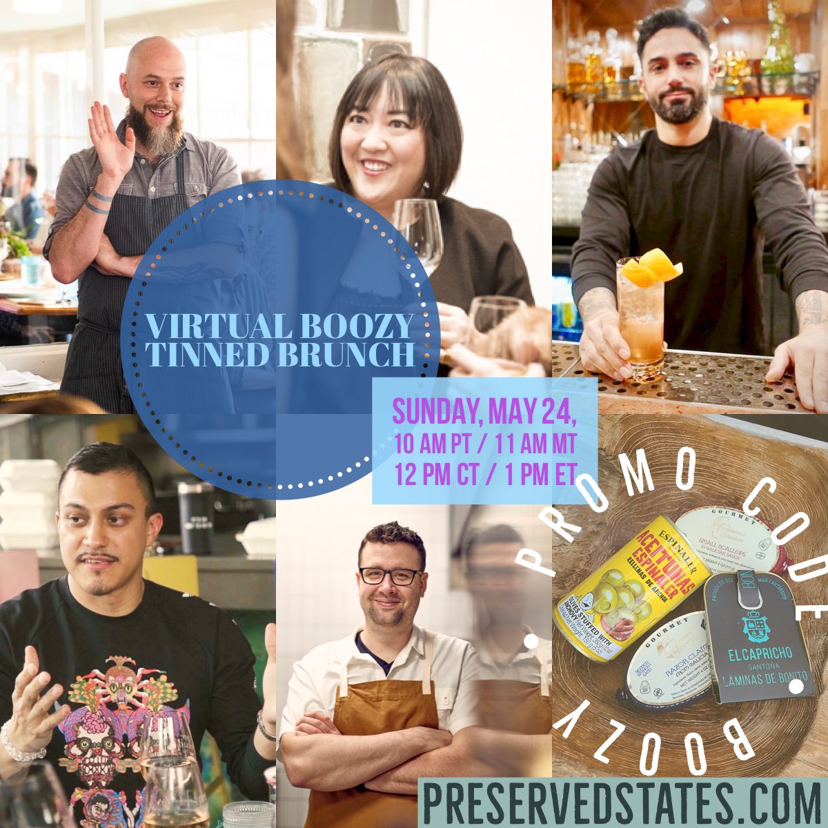 💙🐟🦑VIRTUAL BOOZY BRUNCH // Episode 10: Tinned and Conserved with <a href="/AndrewGietzen/">Andrew Gietzen</a> <a href="/chefjoefrillman/">Joe Frillman</a> and Joe Briglio 🍸🍳💙