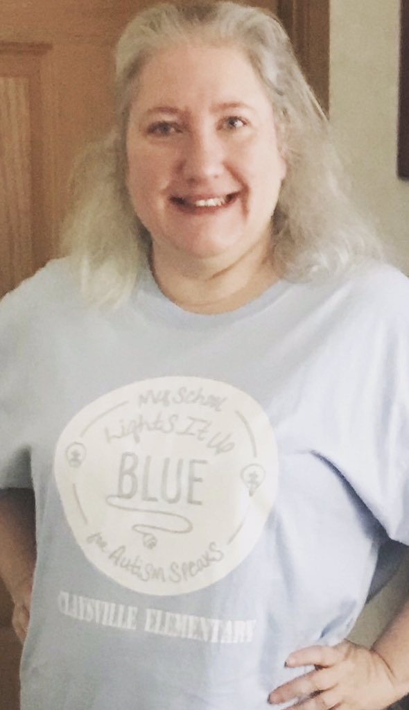 amyosko's tweet photo. Work Wednesday for McGuffey Spirit Week!  Teaching is my favorite job!! Pictures from first day of school, Spirit Day this spring, and Light It Up Blue! in remote learning!  #Mc3G #McGConnected @mcg_special @McGuffeySD @ClaysvilleES https://t.co/jLjGiyX8oZ