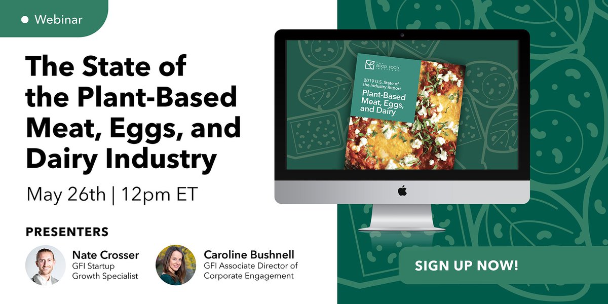 Join us for a presentation on the state of the industry of #plantbased meat, eggs, and dairy. Sign up here: us02web.zoom.us/webinar/regist…