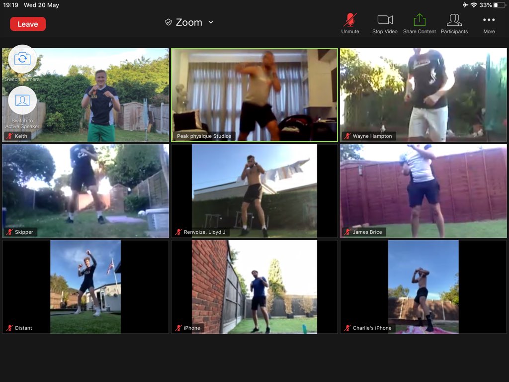 Exhausting HIIT session with <a href="/PPSLoughton/">Peak Physique Studios</a> via Zoom tonight.

Good to see some familiar faces for the first time in a while.

Shame the old boy Mike couldn’t work the camera tech 👴🏼😆

Be great to get back to <a href="/PPSLoughton/">Peak Physique Studios</a> for some preseason!