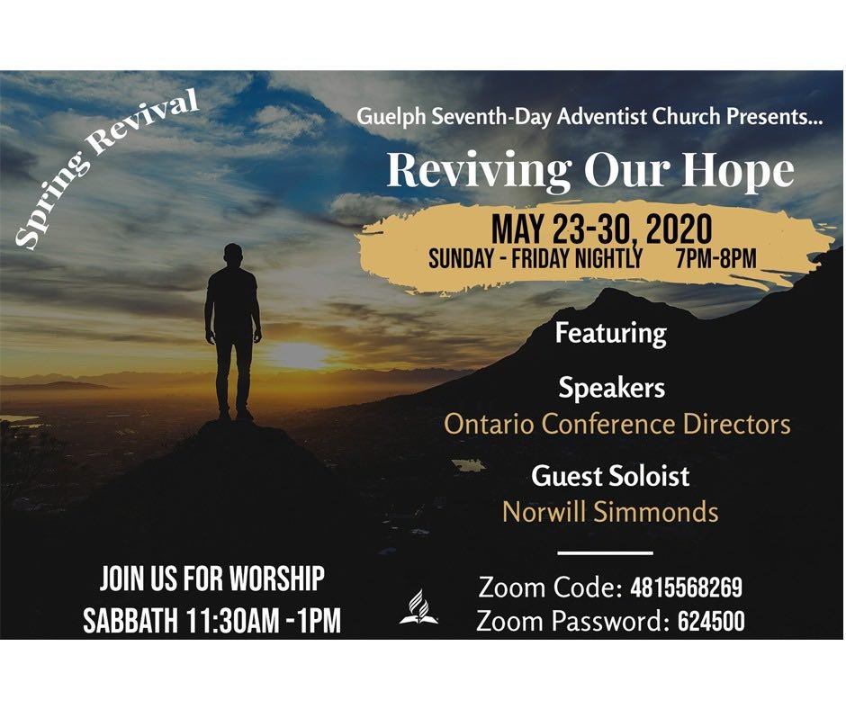Spring Revival is starting this Sabbath! 🙂