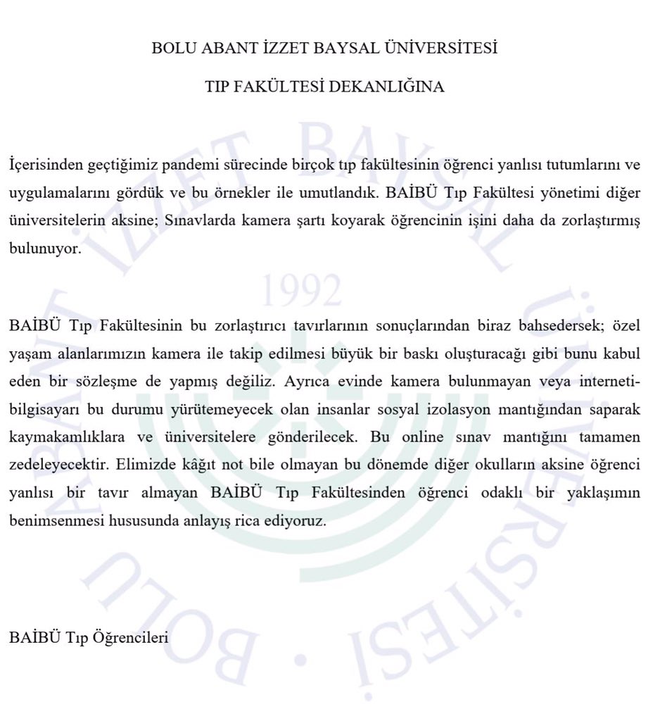 elnurkerti's tweet photo. #baibutipmagdur Böyle kameralı bir sistem kabul edilemez, zaten zor olan bir fakülteyi daha da zorlaştırmanın neresi öğrenciye yardım? https://t.co/sPoAdOpcL1