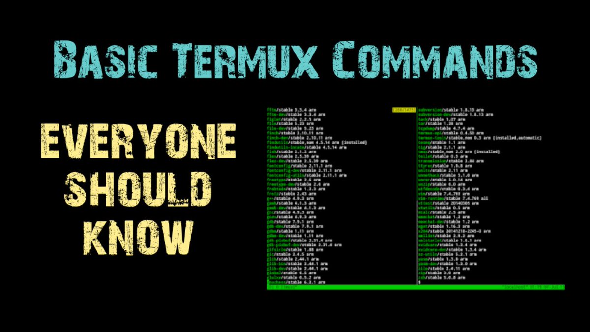 trends_in_techs's tweet image. Basic Termux commnads #termux #termuxandroid 
Hvae a look at it..
Link : youtu.be/BwF-esd16sQ
.
Hope it&apos;s informative..