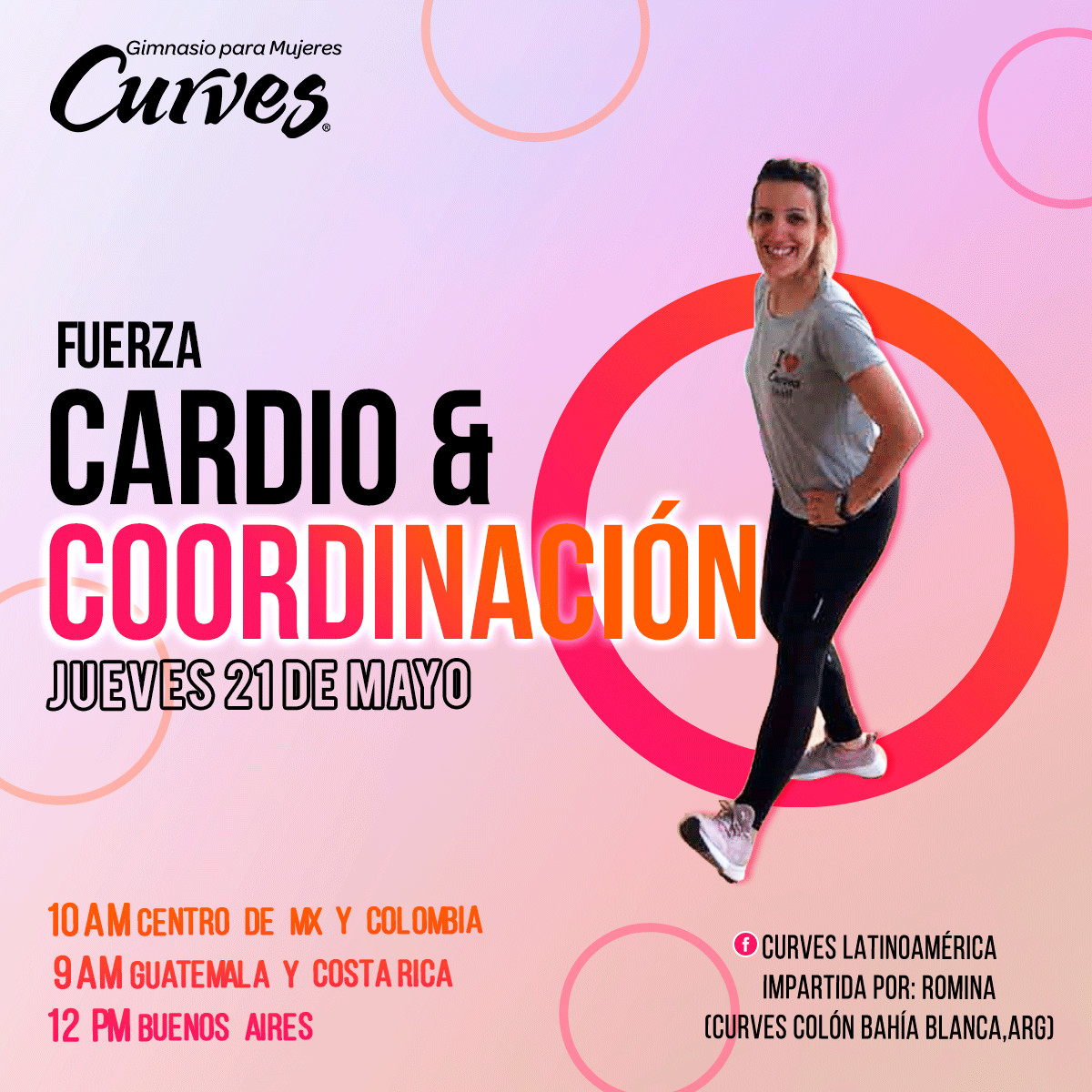 CurvesLA's tweet photo. ¡Mañana las esperamos para una súper clase con Romina!💪
¡No se la pueden perder! 😎
¡Te esperamos desde la fanpage de Curves Latinoamérica!
https://t.co/9roMDdID5Y
No olvides darle like a la página de Curves Latinoamérica para recibir notificaciones. https://t.co/i6FwQ3Cj8M