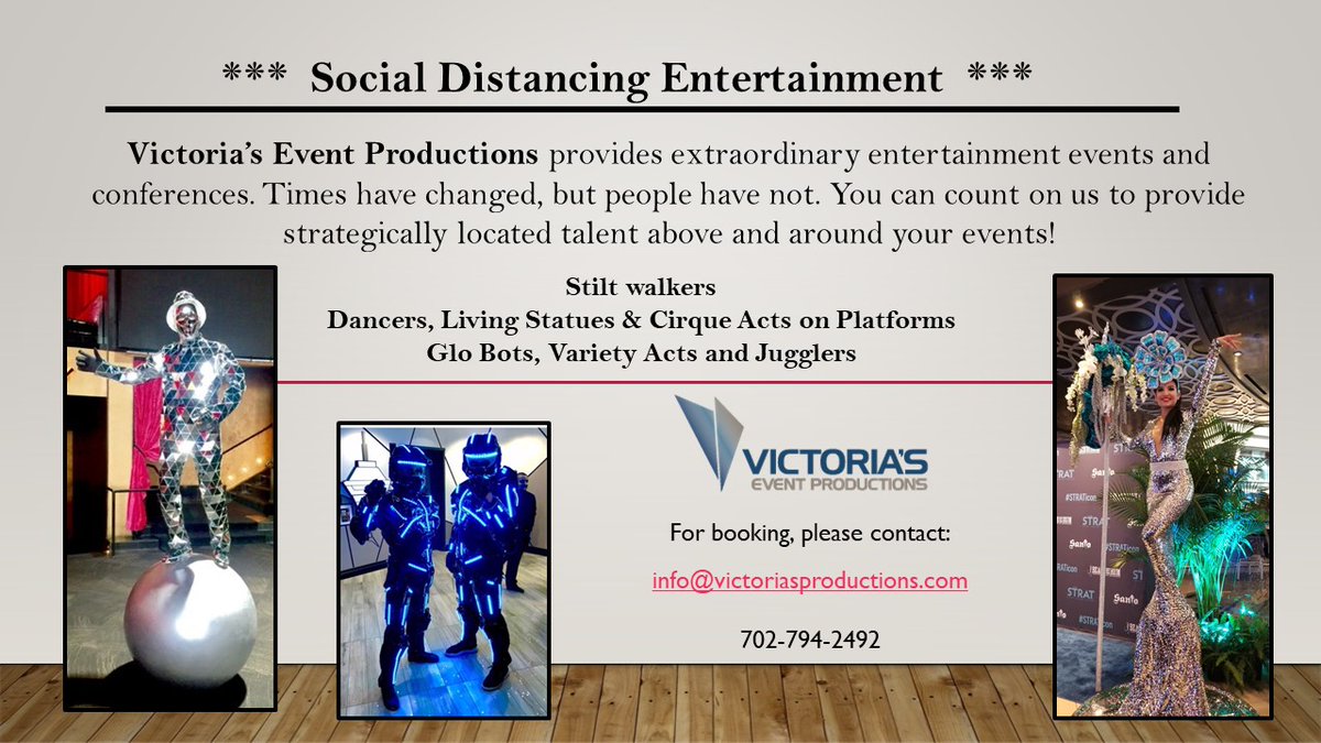 Our Talent towers over all the rest!  #SocialDistance #LasVegas #Entertainment #AbovetheGroup #Eyecatching