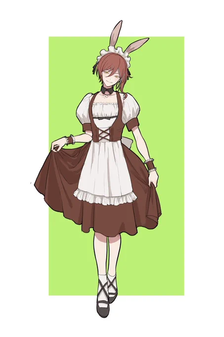 ⚡にノリノリでメイドさん着てもらった 