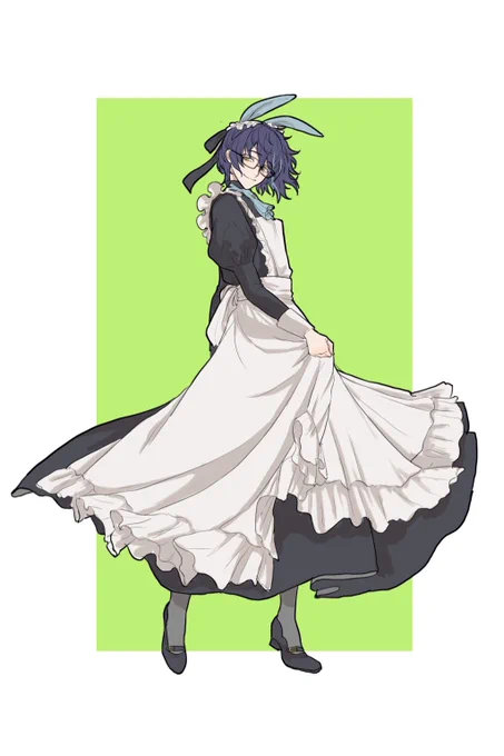 ⚡にノリノリでメイドさん着てもらった 