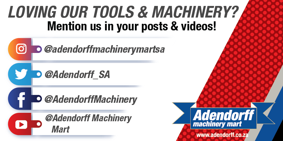 Adendorff_SA's tweet photo. If you use Adendorff's tools &amp; machinery with a D.I.Y project or at your work, or even if you are a fan - we would like to hear about it!
.
.
https://t.co/lAyxCUDhcT
#adendorff_machinery_mart #quality_tools #quality_machinery #mac_afric https://t.co/sisNUvEAWQ