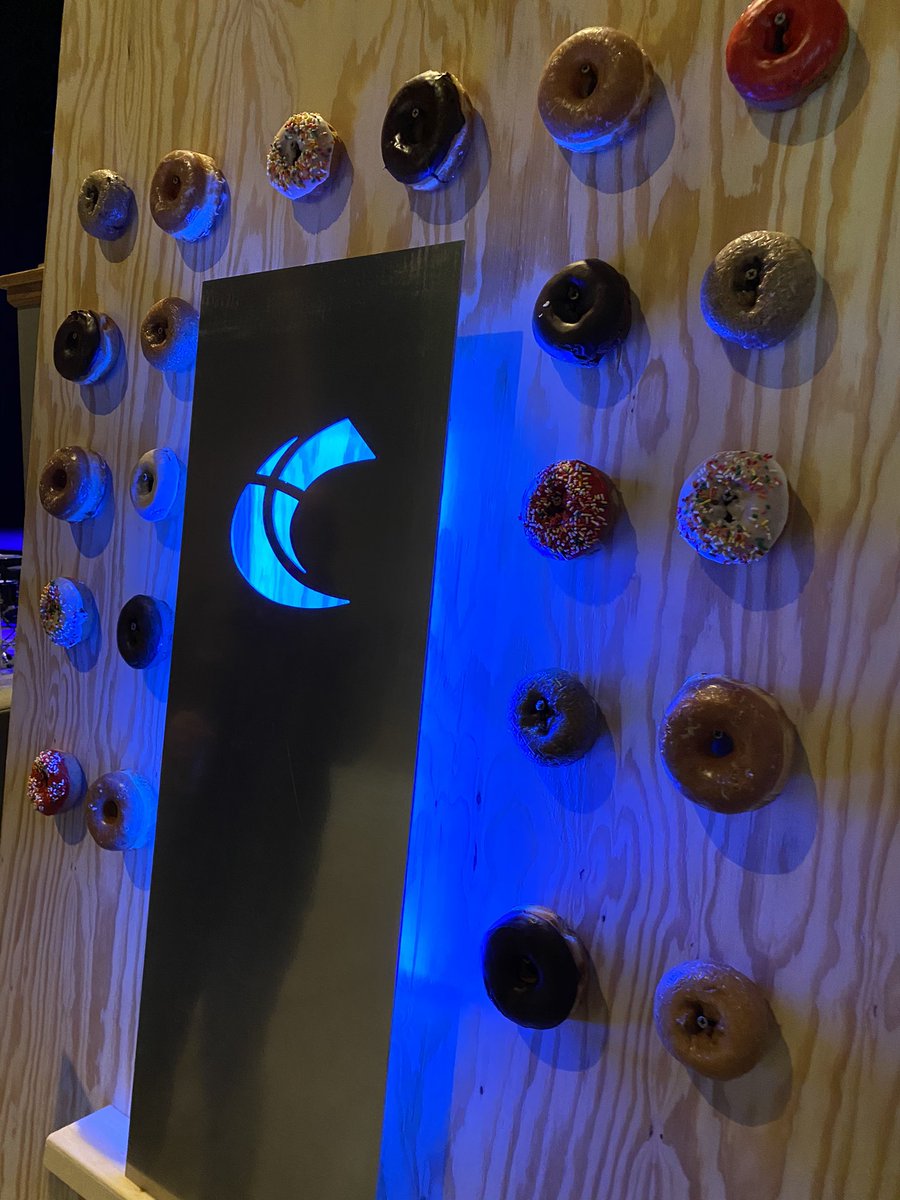 ScottMcCord1's tweet photo. @FILOconference since we couldn’t come to Chicago, we brought the Chicago experience to us, including our own version of the @AmplioSystems lounge donut wall https://t.co/4eWB2wsbF4