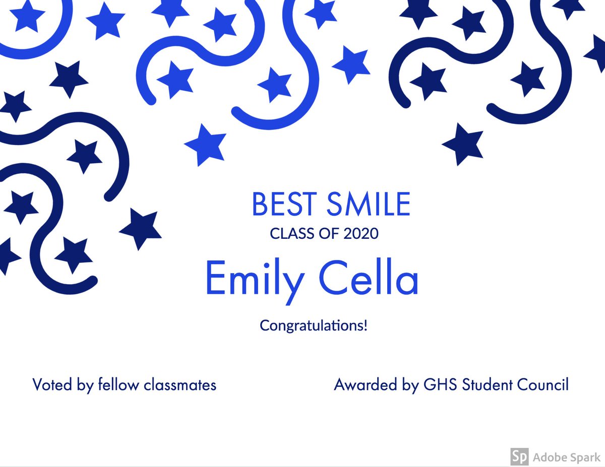 SENIOR SUPERLATIVES:
the votes are in!! Best smile goes to...