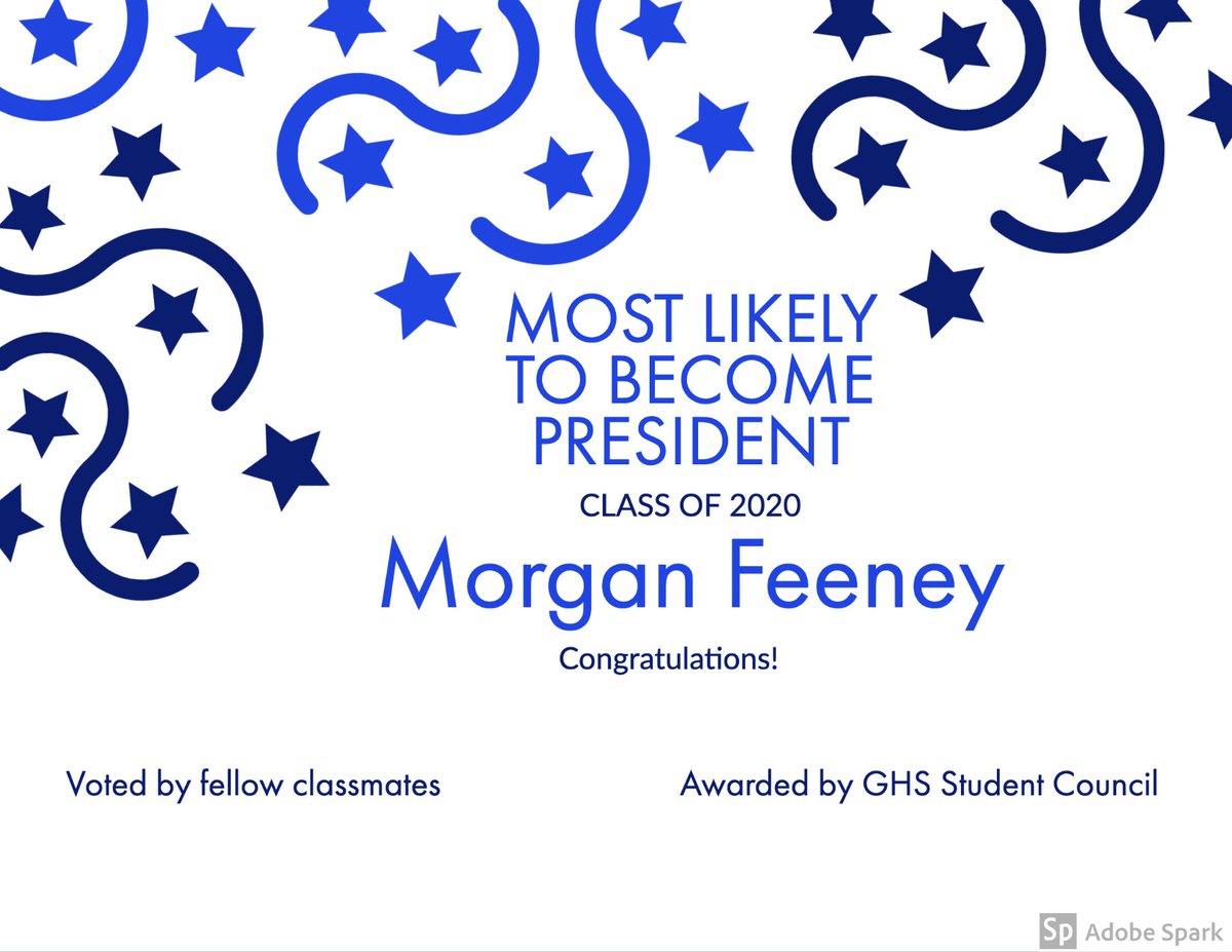 SENIOR SUPERLATIVES:
the votes are in!! Most likely to become president goes to...