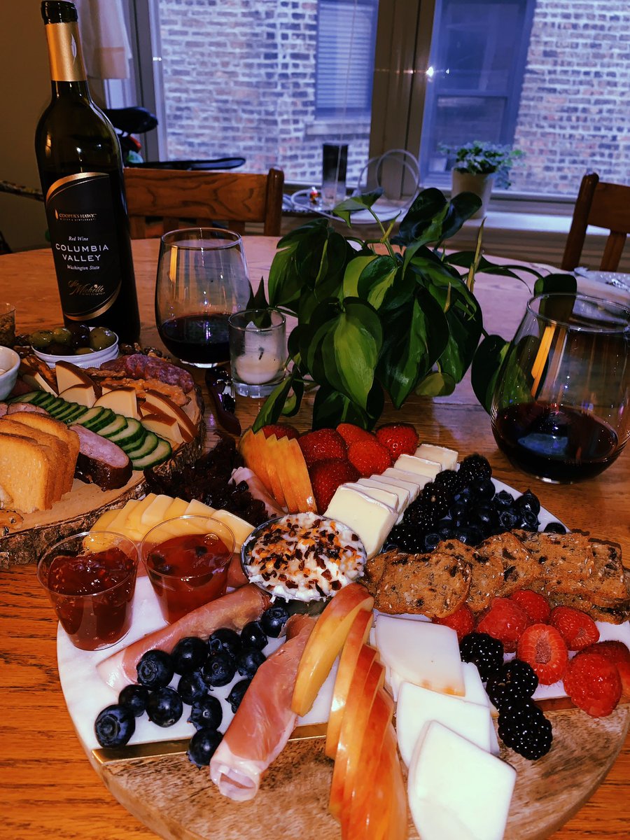 WhereIsRaven's tweet image. Mixing and matching cheese with meats and shit is probably the most exciting thing I’ve done in two months. Charcuterie for the #quarantineWIN 🧀🥒🍞🥩🍷