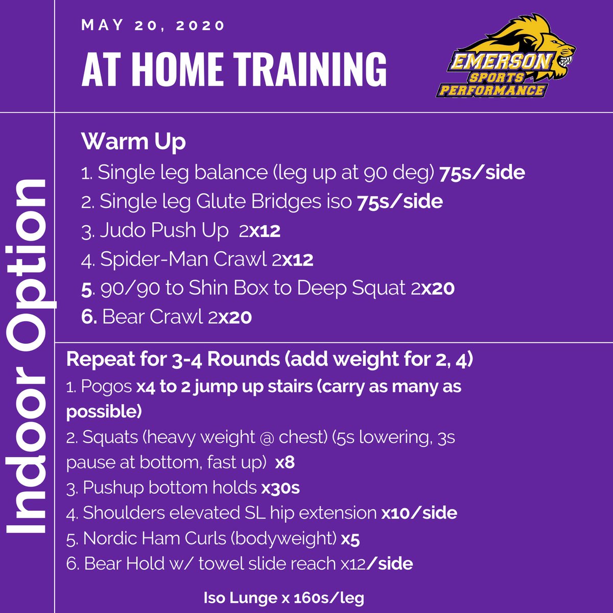 ecsportperf's tweet photo. Wednesday Training! Let’s go! #hearusroar 🦁#emersontogether💜 https://t.co/CiuFSWrMu0
