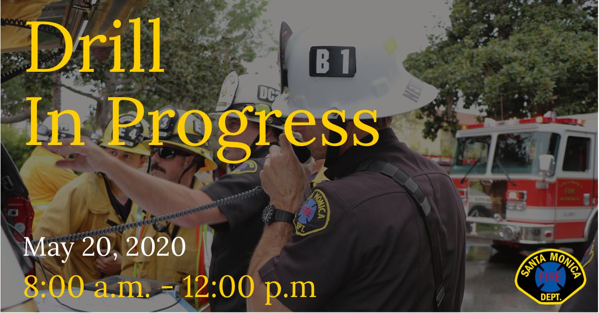 SantaMonicaFire's tweet image. SMFD will be conducting a training drill today on the Santa Monica Pier, 8:00 a.m. - 12:00 p.m.

#SantaMonica #SantaMonicaFire #SMFD #Drill #Training