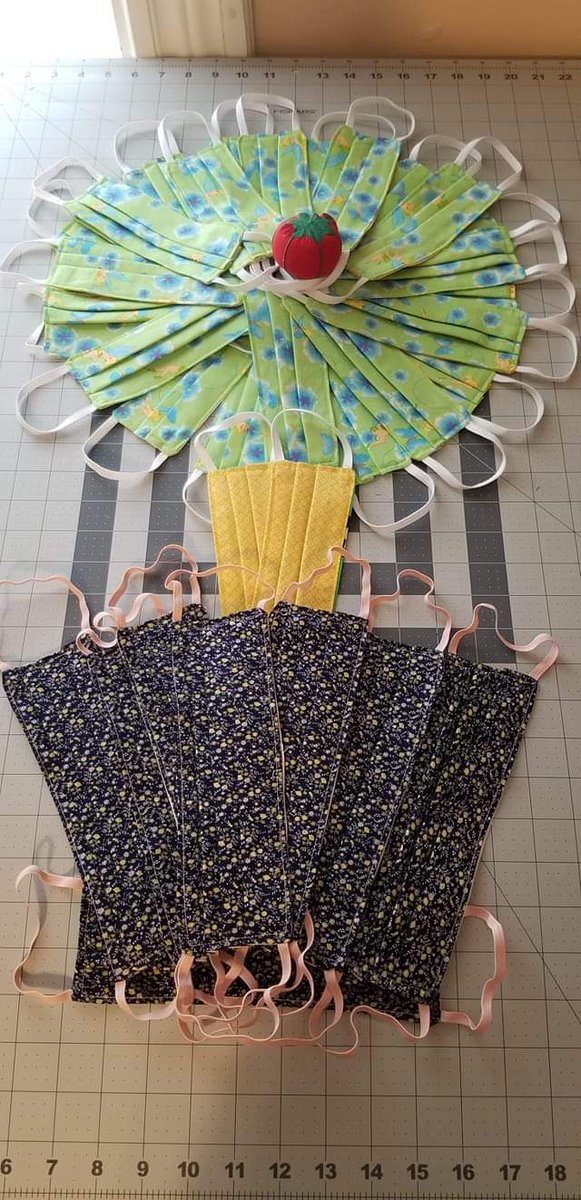 39 kids, 48 adults. Mask flower by super sewer Suzanne N at #masks4humanity. Suzanne needs more people on her team. All our teams need more people to help make more masks. 
You can reach us at info@sew4humanity.com🥰
#sewtogether #MasksSaveLives #Masks4All #Masks4Kids #volunteer