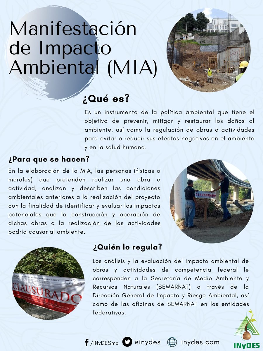 Inydes's tweet photo. Nosotros hemos realizado inumerables Manifestaciones de impacto ambiental, por ello si estás interesado en realizar dicho trámite nosotros podemos asesorarte como consultoría ambiental.

#MIA
#Manifestaciondeimpactoambiental https://t.co/CrSGmYJg3c