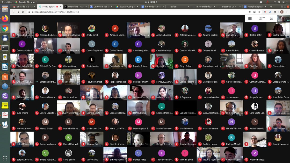 Foto do evento virtual, em tempos de encontro virtual!